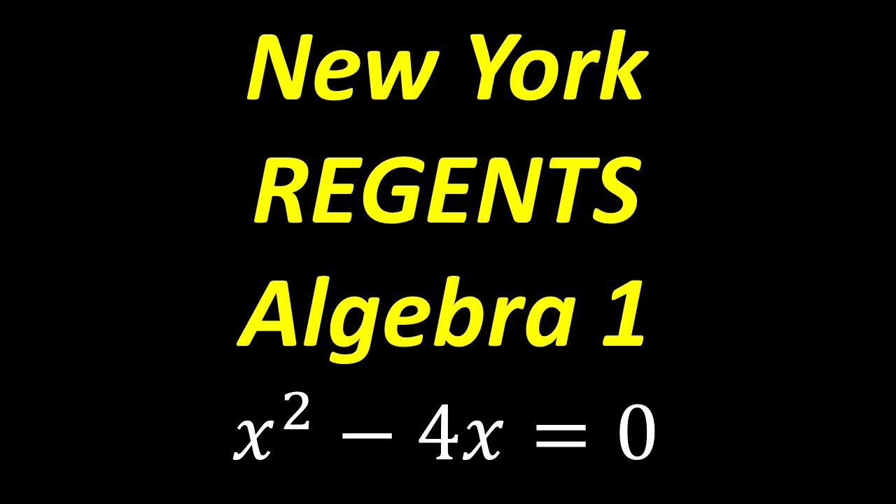 New York Regents Algebra 1 – Get Ready to Pass!