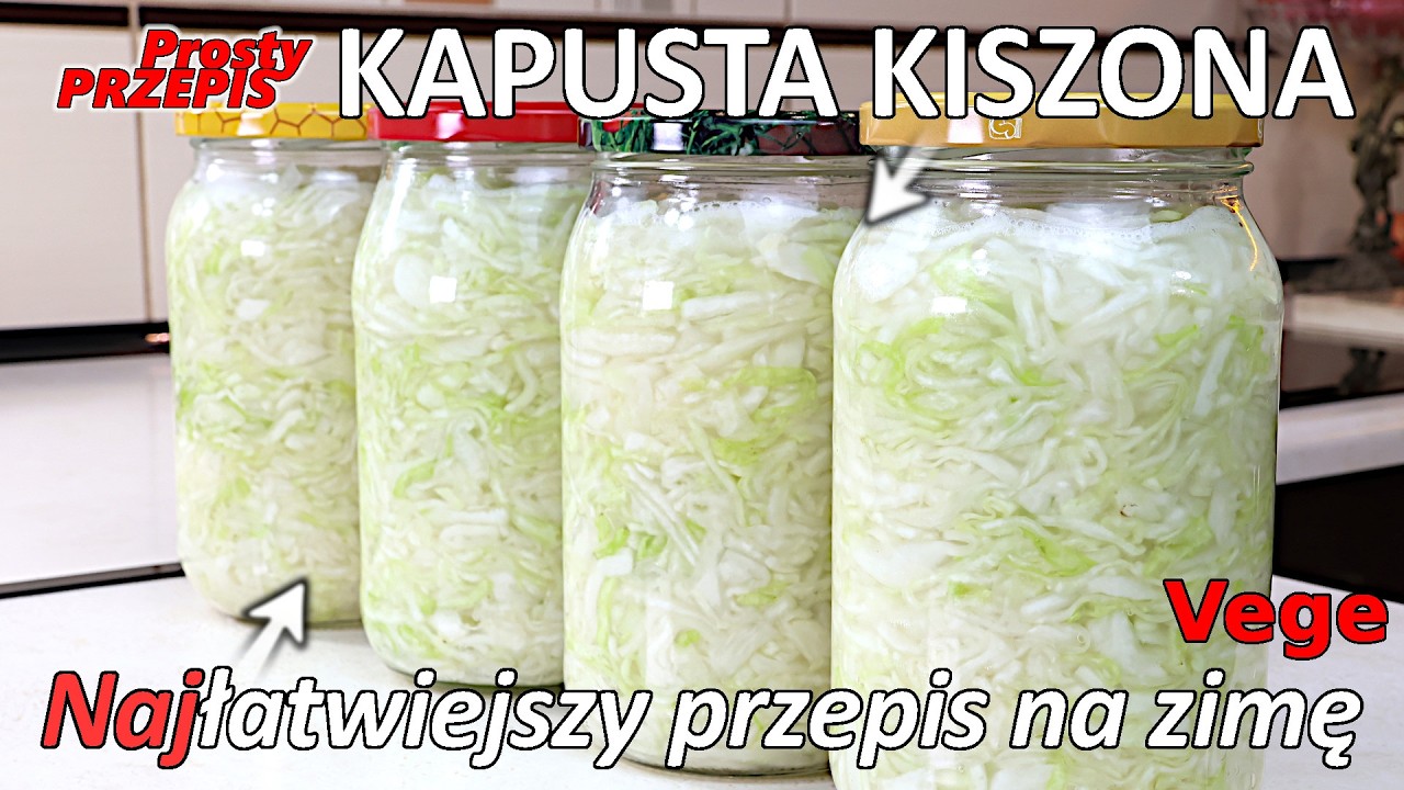 Najprostszy PRZEPIS na kapustę kiszoną do słoik&oacute;w na zimę👍🏻