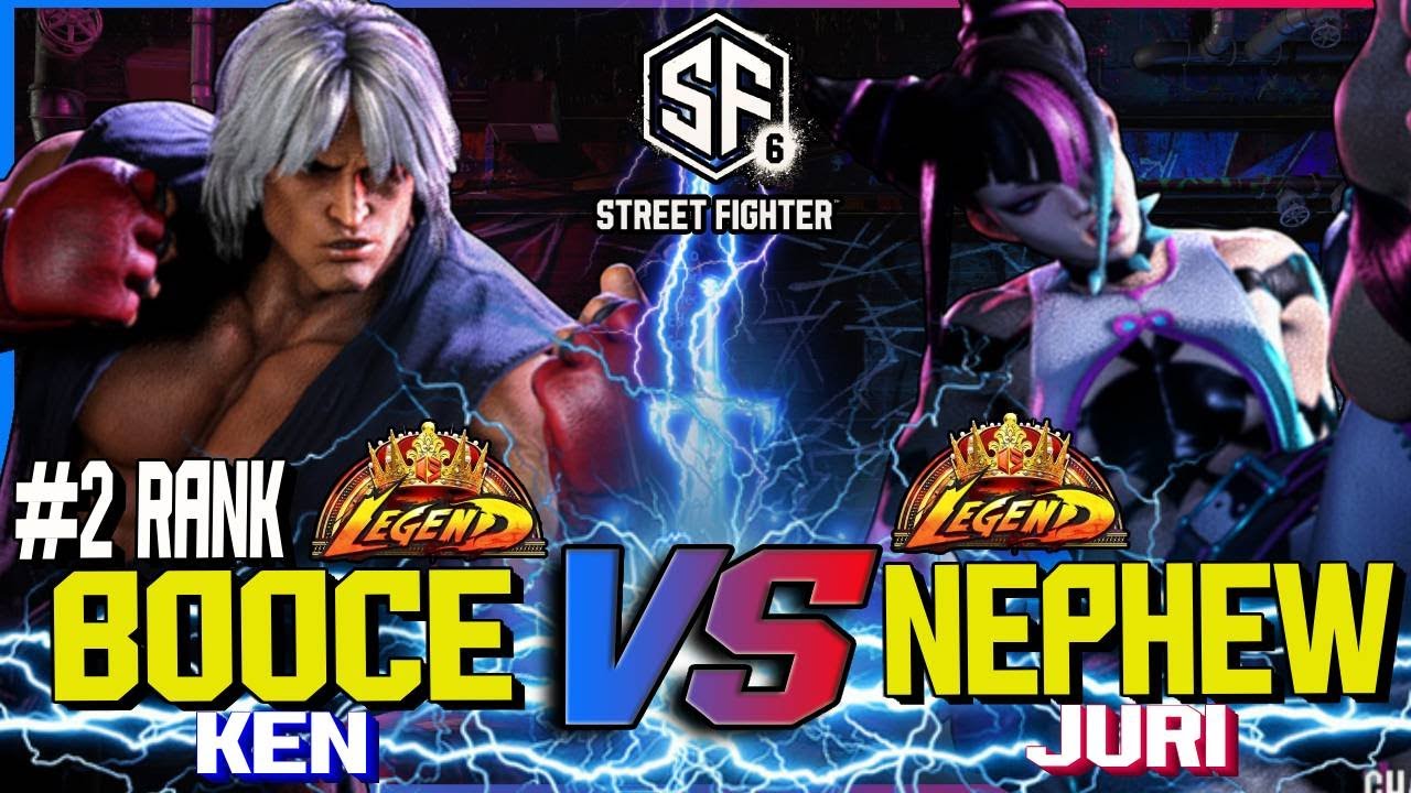 SF6 ▰ BOOCE (#2 RANKED KEN) vs NEPHEW (JURI) ▰ HIGH LEVEL GAMEPLAY