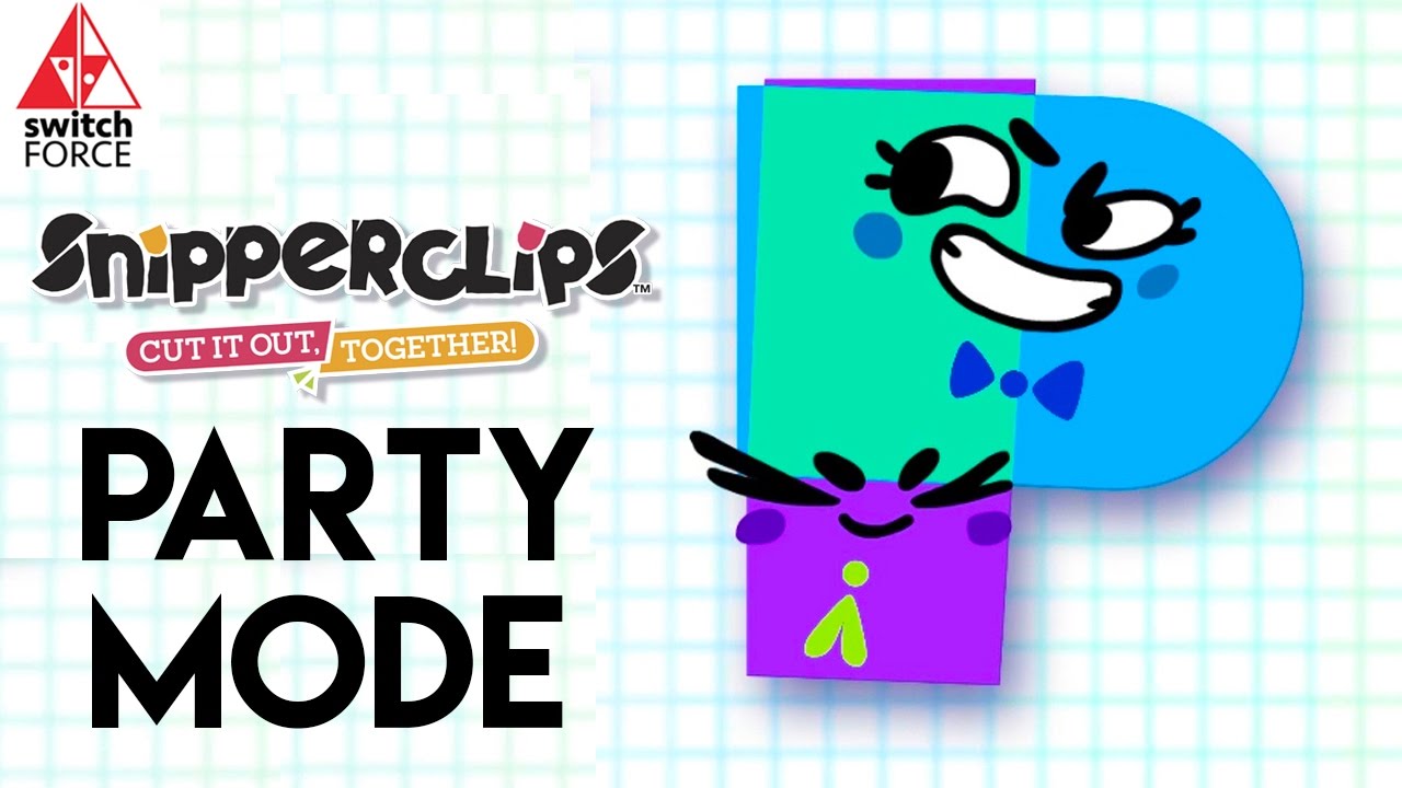 Игровой процесс SnipperClips — испытания режима вечеринки (игровой процесс Nintendo Switch)