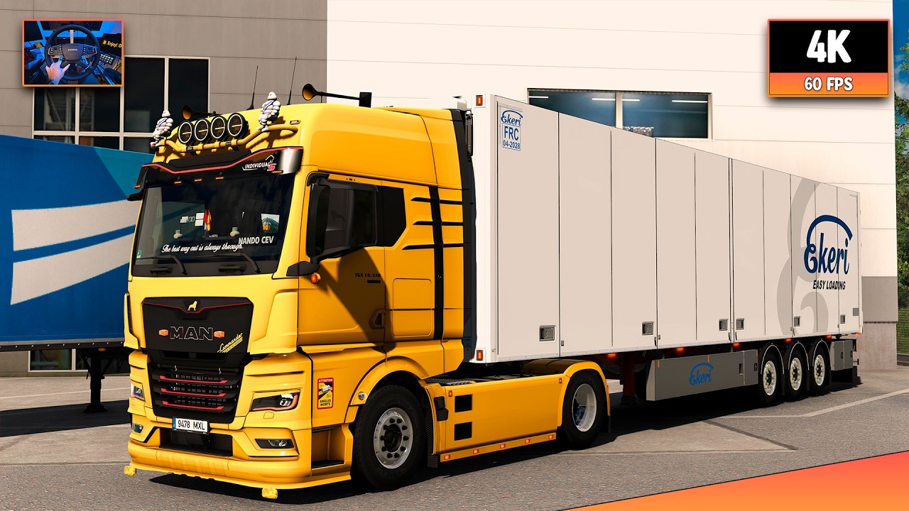 MAN TGX TG3 510 | Kuusamo - Kuopio | ETS2 1.58 4K Gameplay + Wheel Cam