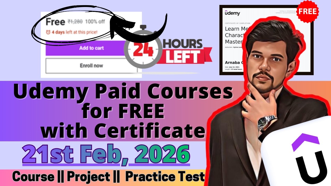 30+ Udemy Courses FREE (100% OFF) 😱 | Coupon Code + Certificate | 4 Days Only!