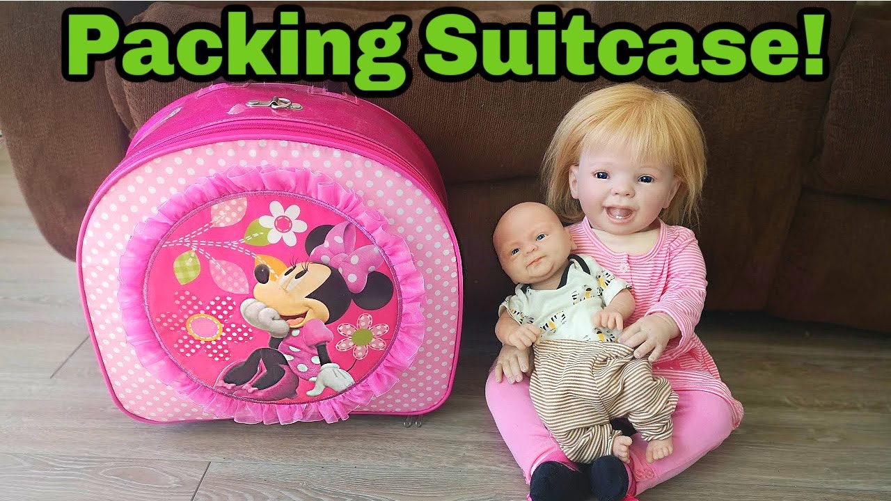 Packing Silicone Baby Brother and Big Sister Suitcase Bag Roleplay ✈️