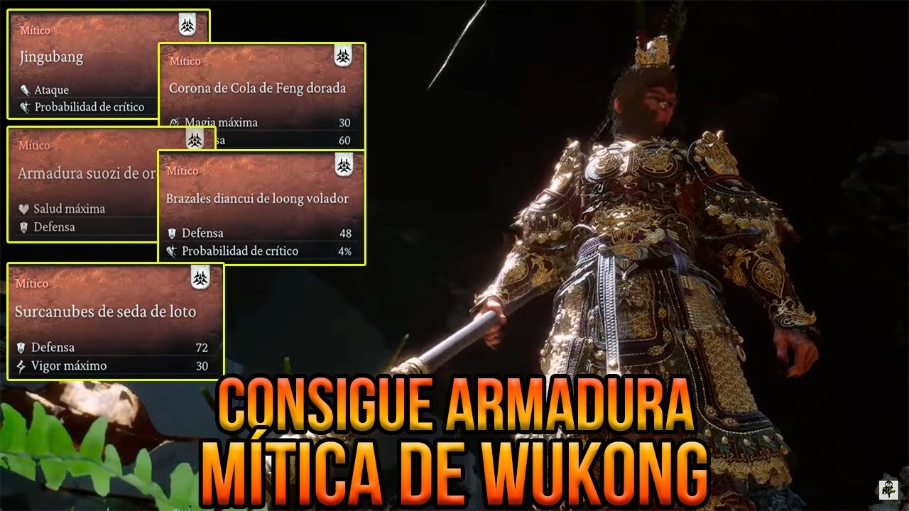 Como conseguir la Armadura y Arma MÍTICA de WUKONG - Black myth wukong