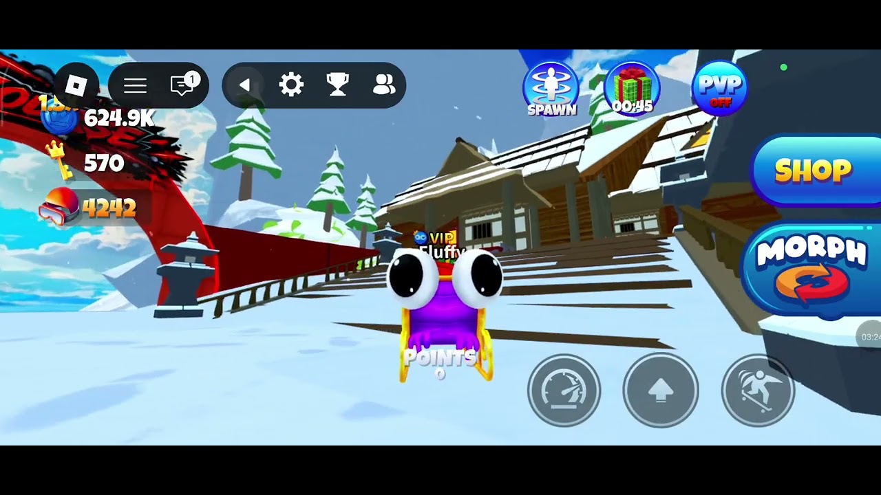 Playing the new update winter friends in Morph world! (Part 3) (Winter friends morphs showcasing)