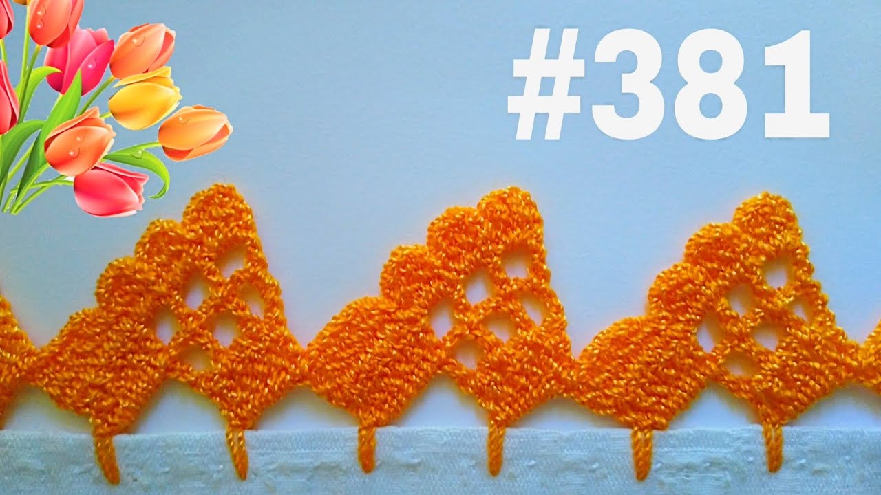 Puntilla de una vuelta muy fácil de realizar para tu servilleta #381 /