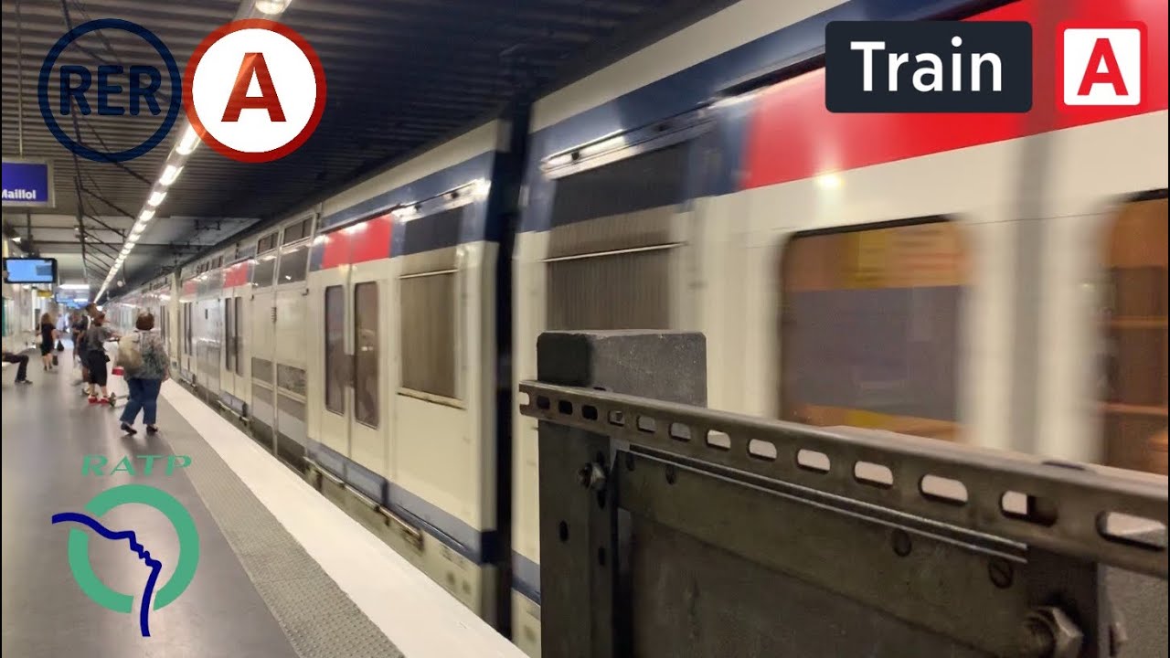 ( RER A ) Arriv&eacute;e puissante d&rsquo;un MI2N XANO en Gare de Bussy-Saint-Georges