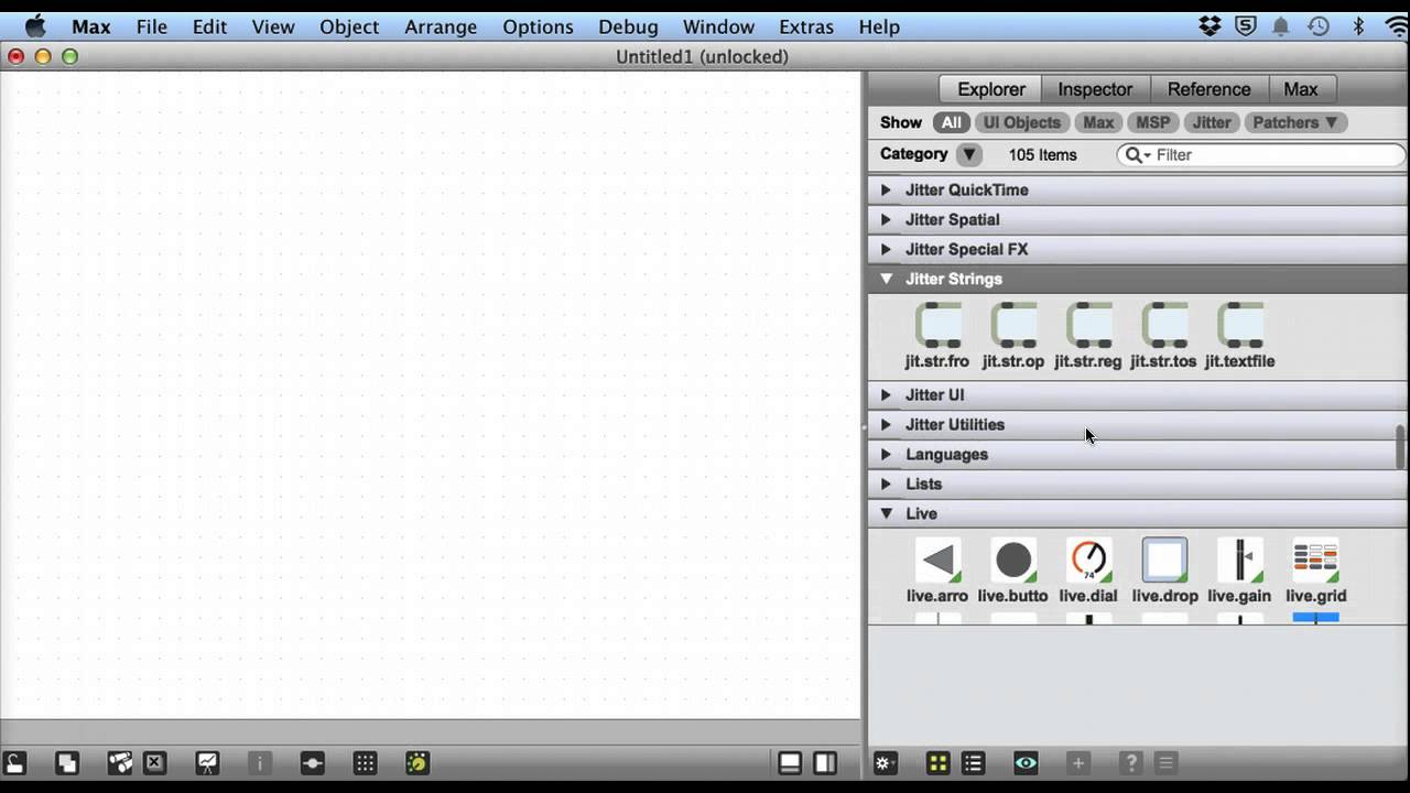 Max MSP V6 Tutorial 1 - Quick look around the max environment