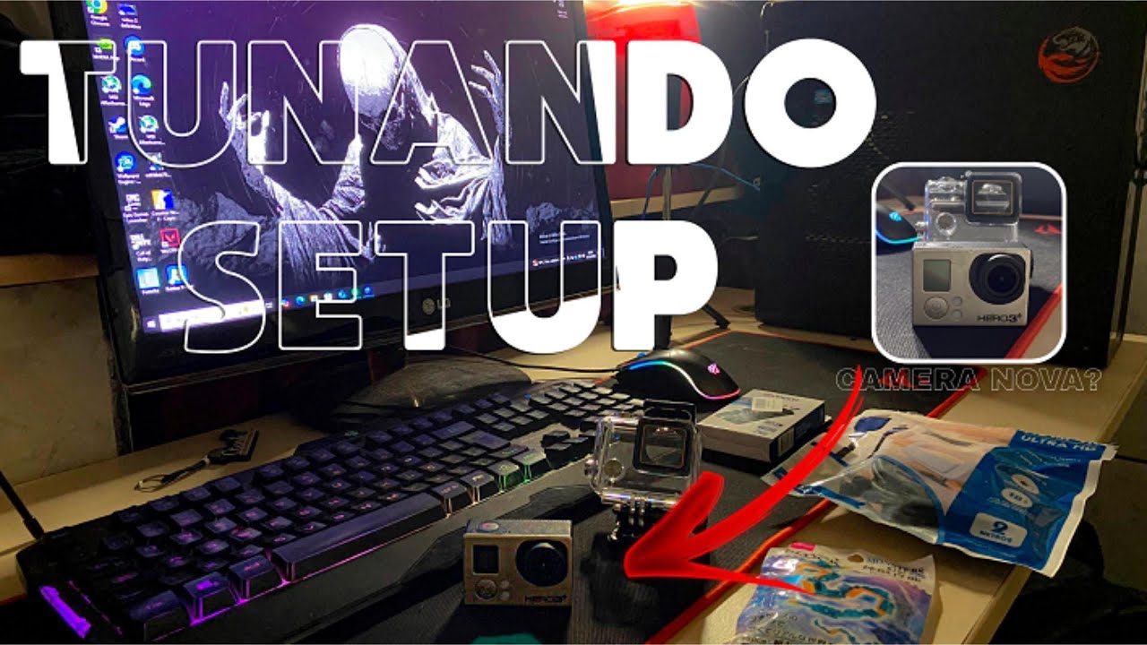 TUNANDO SETUP! UNBOXING/REVIEW DA CAMERA NOVA! 😃