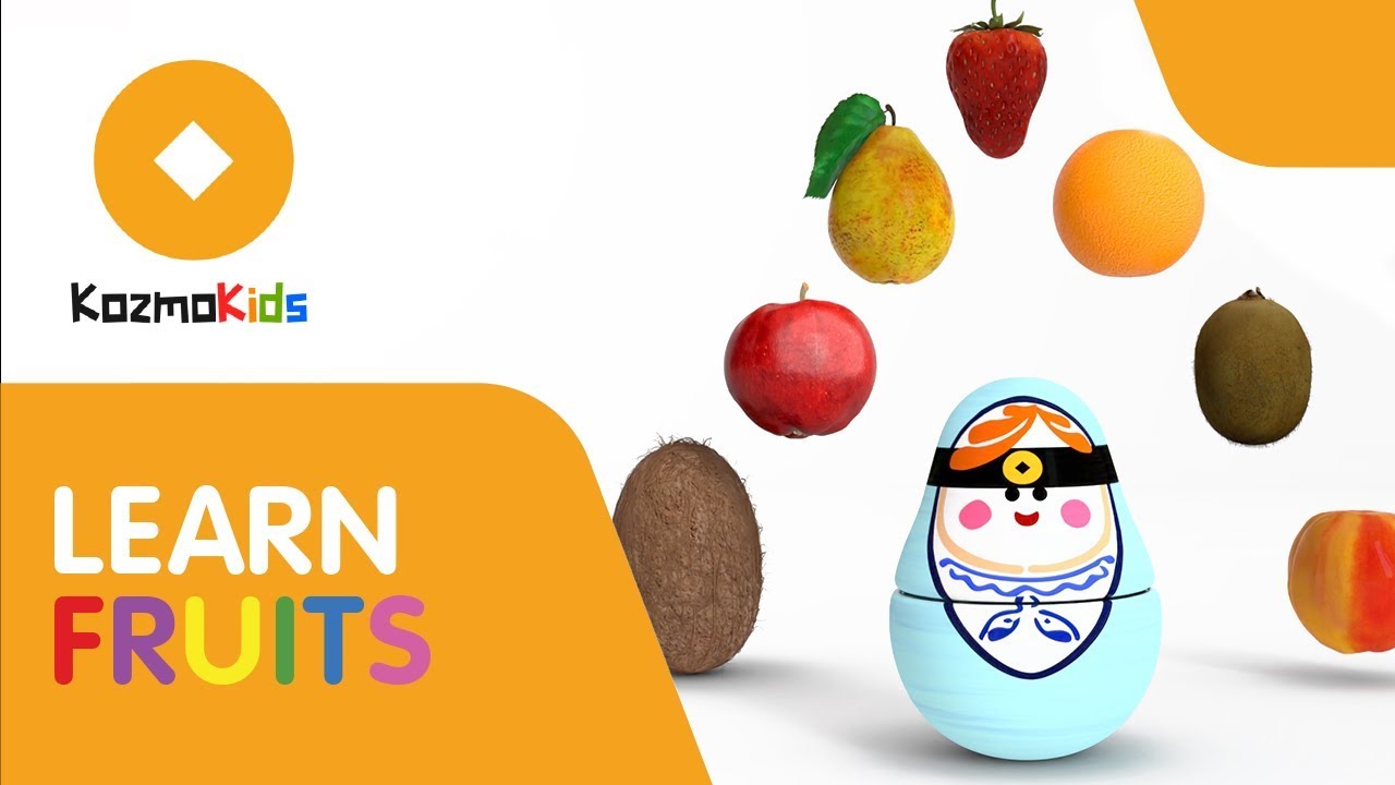 Learn name of the fruits : Fruit names - KozmoKids (educational video , 2018)