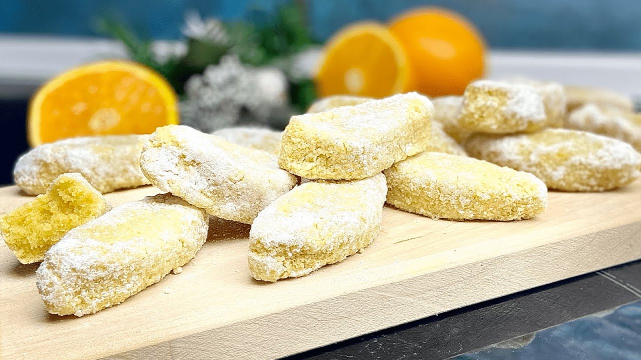 Рождественское печенье с апельсином и миндалем! 🎄 Рецепт БЕЗ муки !!!