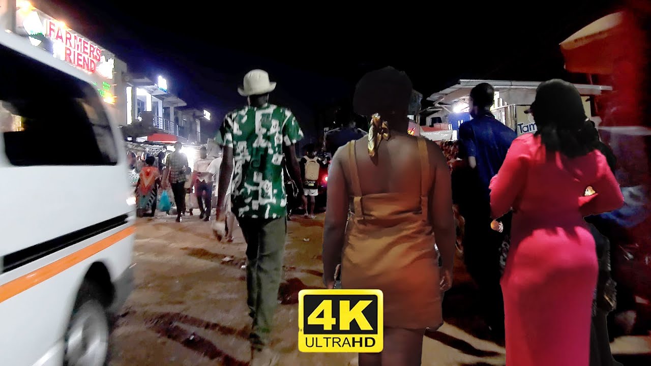LIFE IN GHANA 2025 – WALKING THROUGH REAL STREETS OF ACCRA AT NIGHT  4K