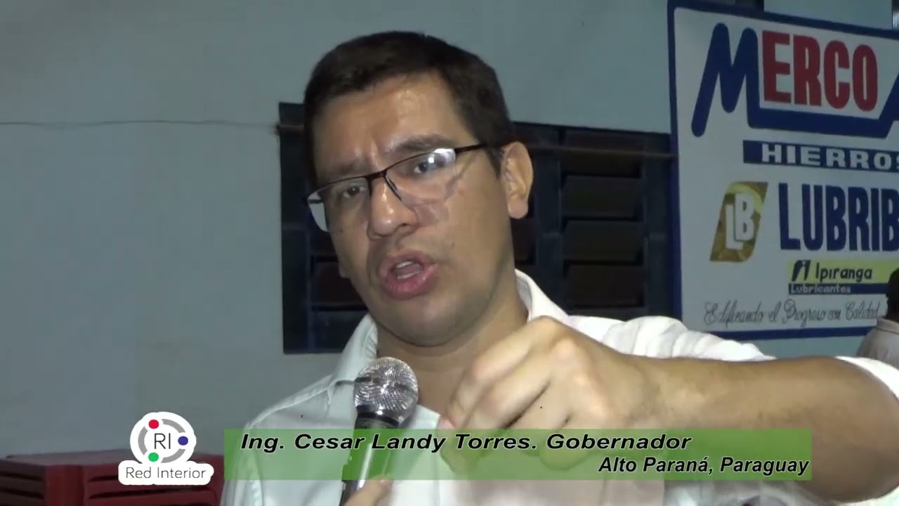 Nota Ing. Landy Torres, Gobernador Alto Paraná, Cerro Largo, Santa Rita, Paraguay