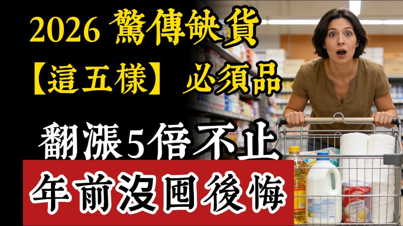 2026驚傳物資短缺？這「5樣必備品」價格翻5倍，年前囤貨保平安！#2026物價 #抗通膨 #省錢 #全聯 #好市多 #橄欖油 #咖啡 #囤貨 #退休生活 #生活智慧  #悅享人生 #理財 #生活成本