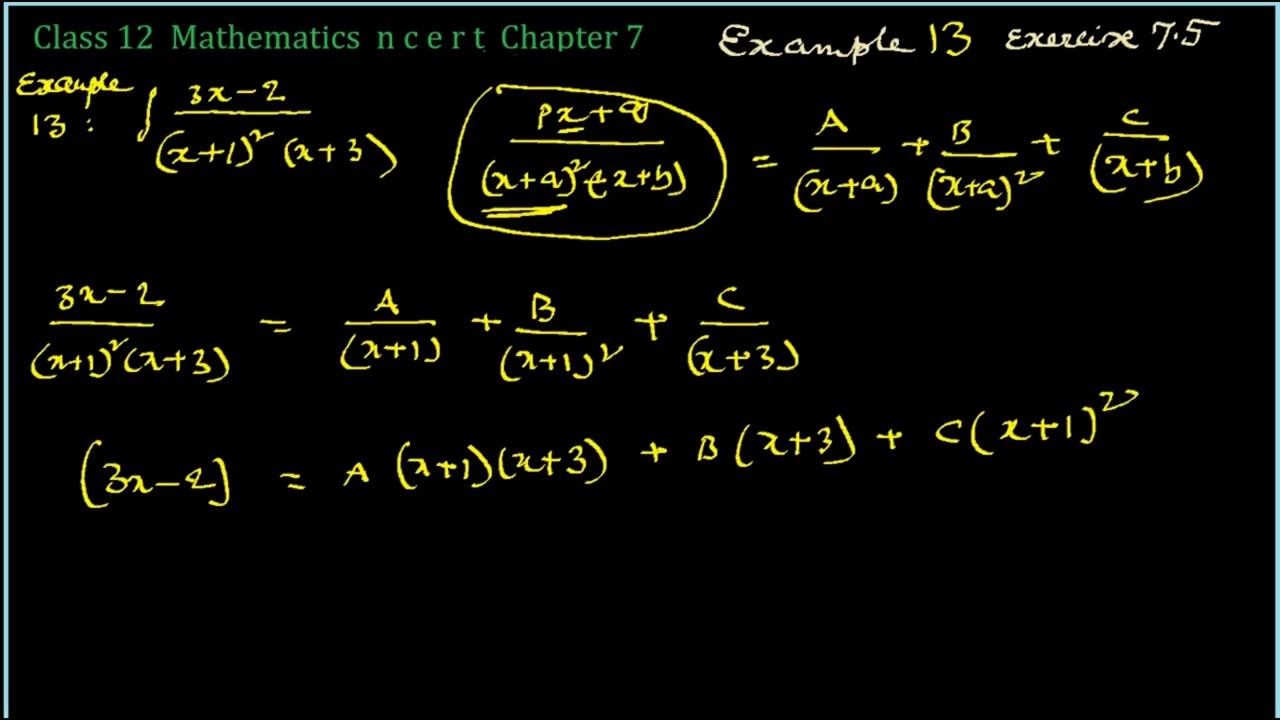 Class 12 mathematics chapter 7 Integration NCERT Exercise 7 5 Example problems 12,13 and 14
