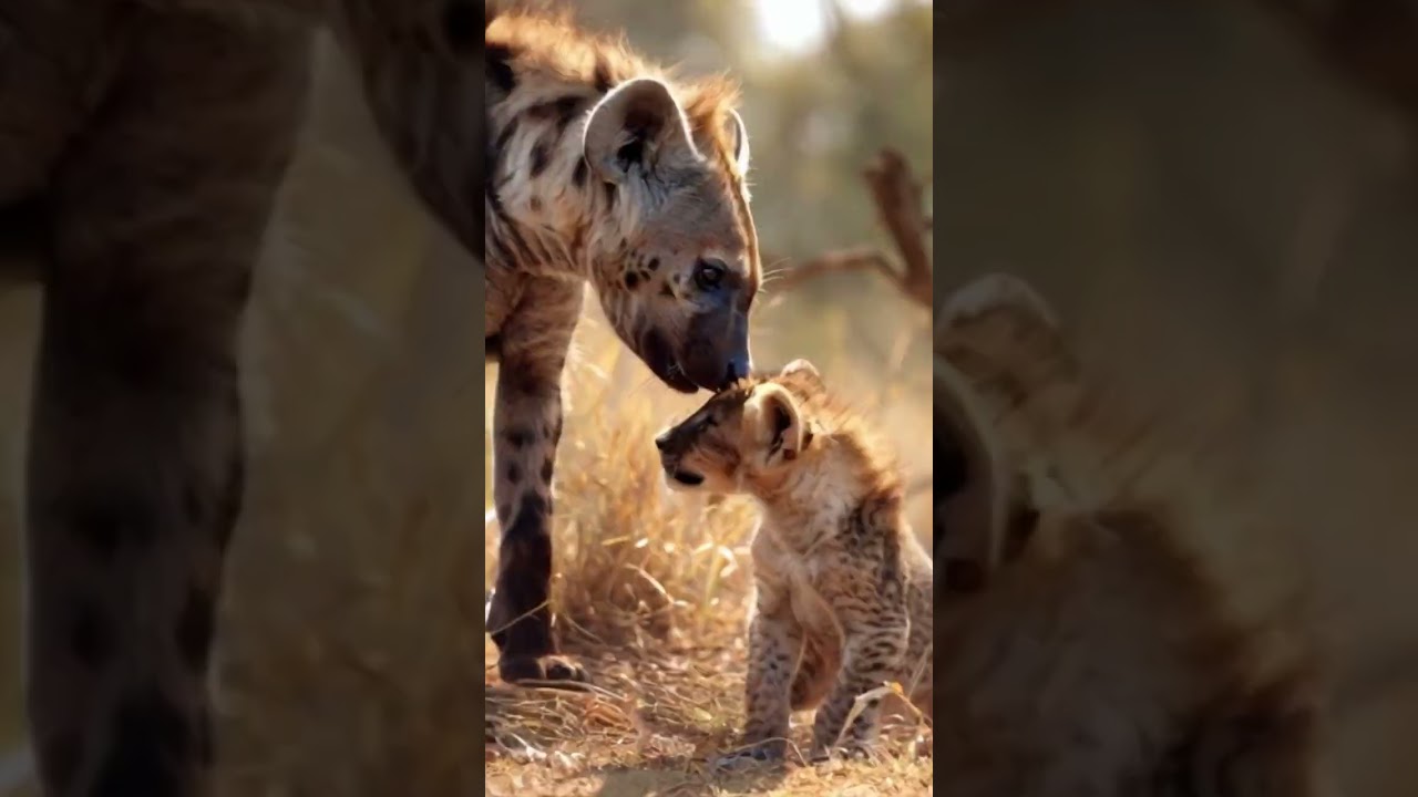 Enemies to Friends: Lion and Hyena Cubs 🦁鬣狗