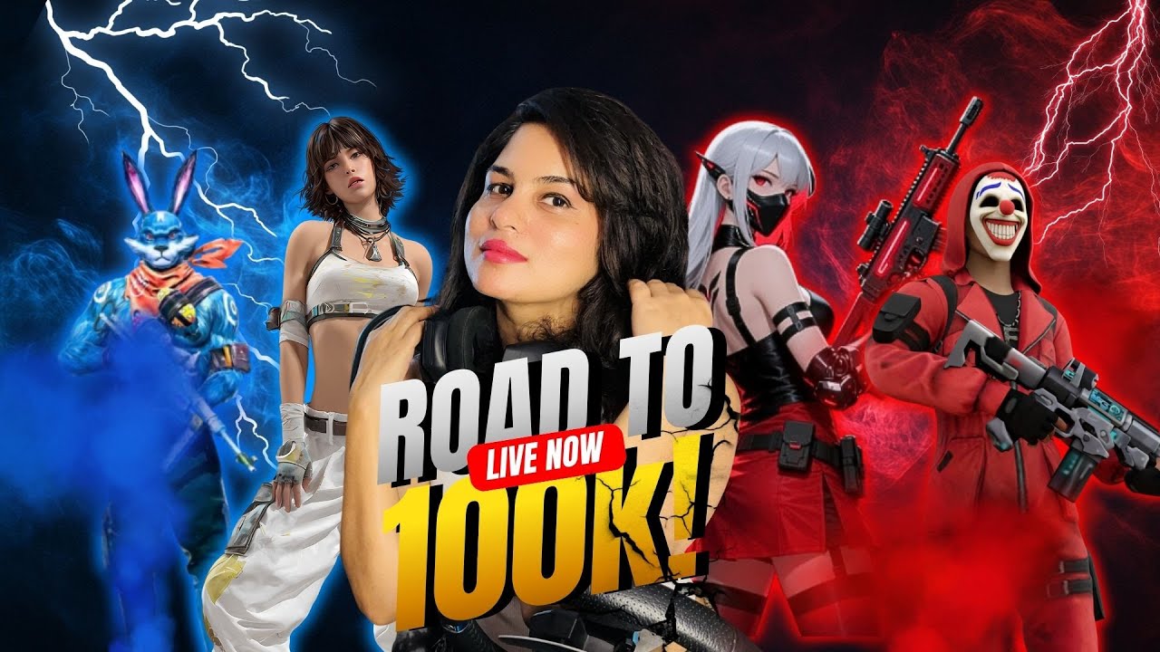 FREEFIRE LIVE WITH NoobButCute|1VS 4 GULID TEST #freefire#live#shorts live#gaming