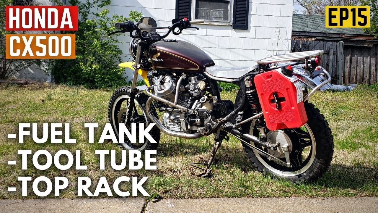 Building Rotopax Mount / Tool Tube / Top Rack for the CX500 Scrambler - EP15