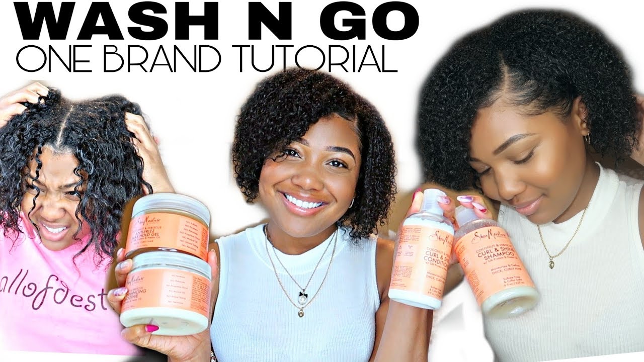 Мастер-класс Wash N Go | Программа ухода за короткими натуральными волосами | Увлажняющий ши с ко...