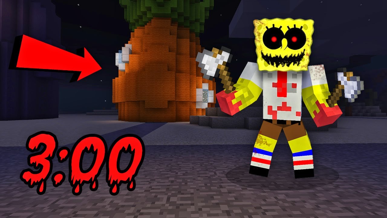 ГУБКА БОБ СТРАШНЫЙ *СПАНЧ БОБ.EXE* В 3 ЧАСА НОЧИ В МАЙНКРАФТ! MINECRAFT / DEP