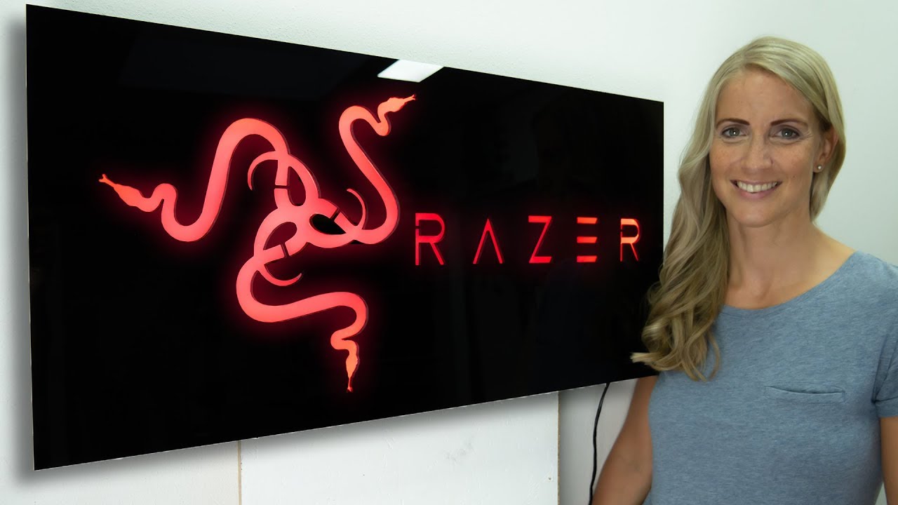 📺🔥 LED beleuchtetes Schild selber bauen (RAZER LOGO)