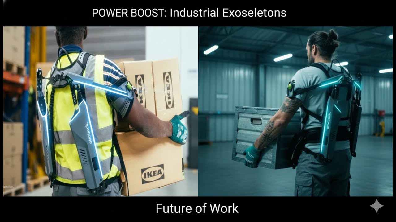 SuitX Exoskeleton – Modular Passive Back and Shoulder Support for Industrial Work