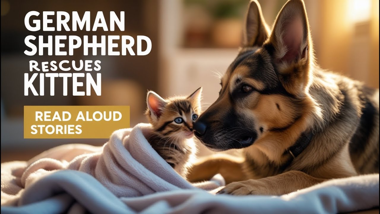 Max the German Shepherd Rescues a Kitten 🐾 | Heartwarming Read Aloud Stories