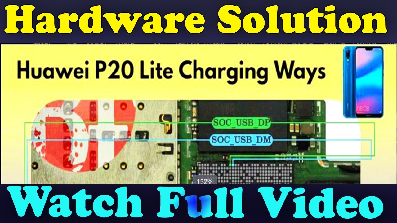 Huawei P20 Lite NOT Charging Problem Jumper Ways Repair Not Charging Problem #GSMFreeEquipment