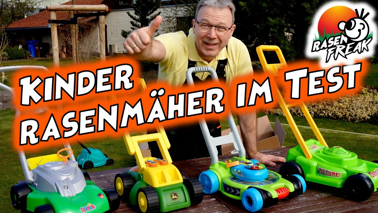 Wir testen SPIELZEUG Rasenm&auml;her.