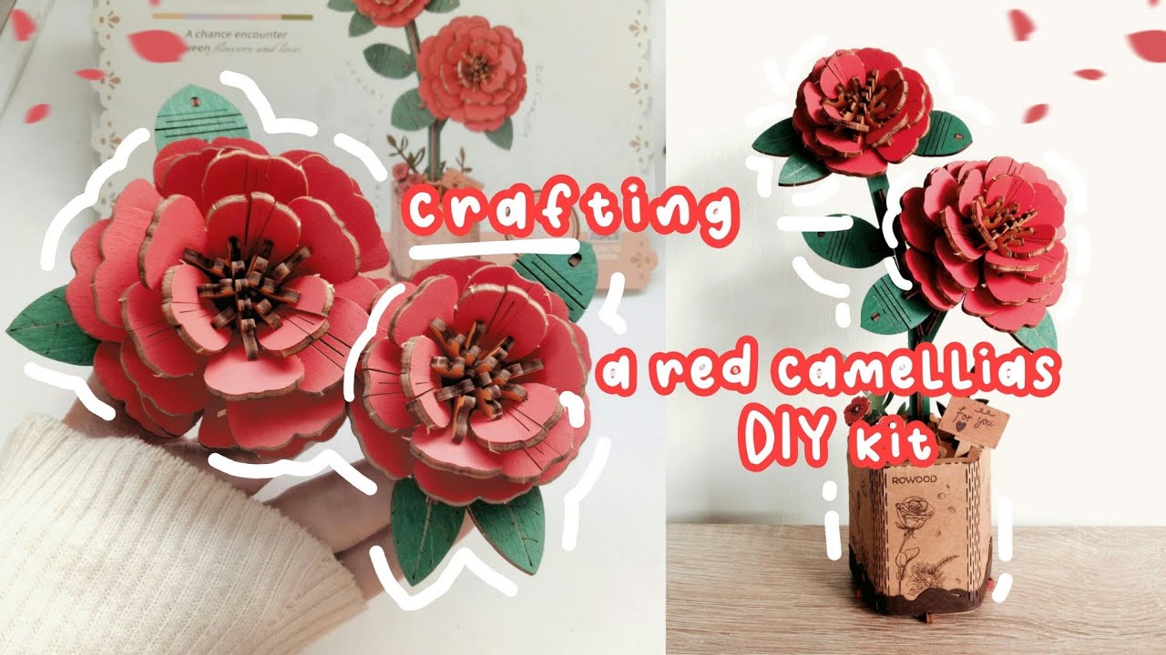 Slow Living Vibes - Crafting a Red Camellia DIY kit | Craft With Me