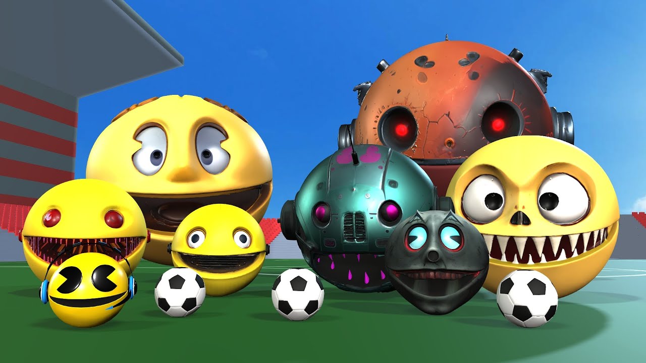 PACMAN VS  Monster Pac-Man Unbelievable Football Match! 😨⚽
