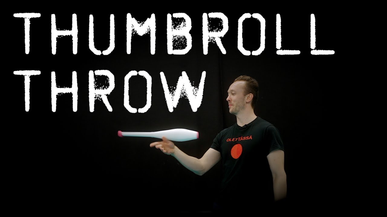Throwing a thumbroll flourish with clubs | Juggling tutorial