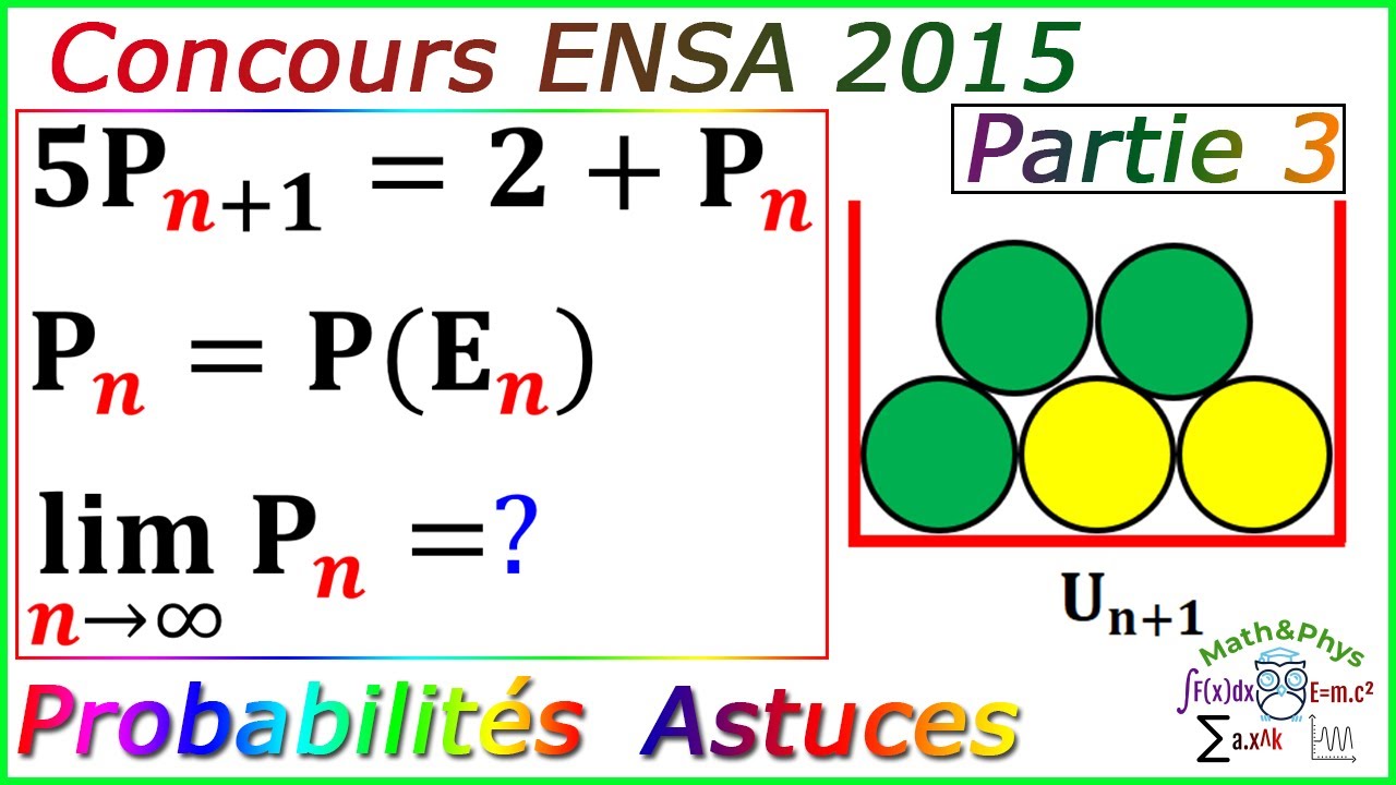 Concours ENSA - Préparation Concours ENSA - Concours ENSA 2015 - [Partie 3]