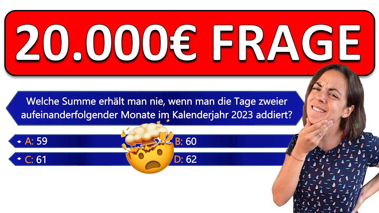 🚀🚀🚀 Schaffst DU die 20.000€ Frage? | Mathe Aufgabe aus Wer wird Millionär?
