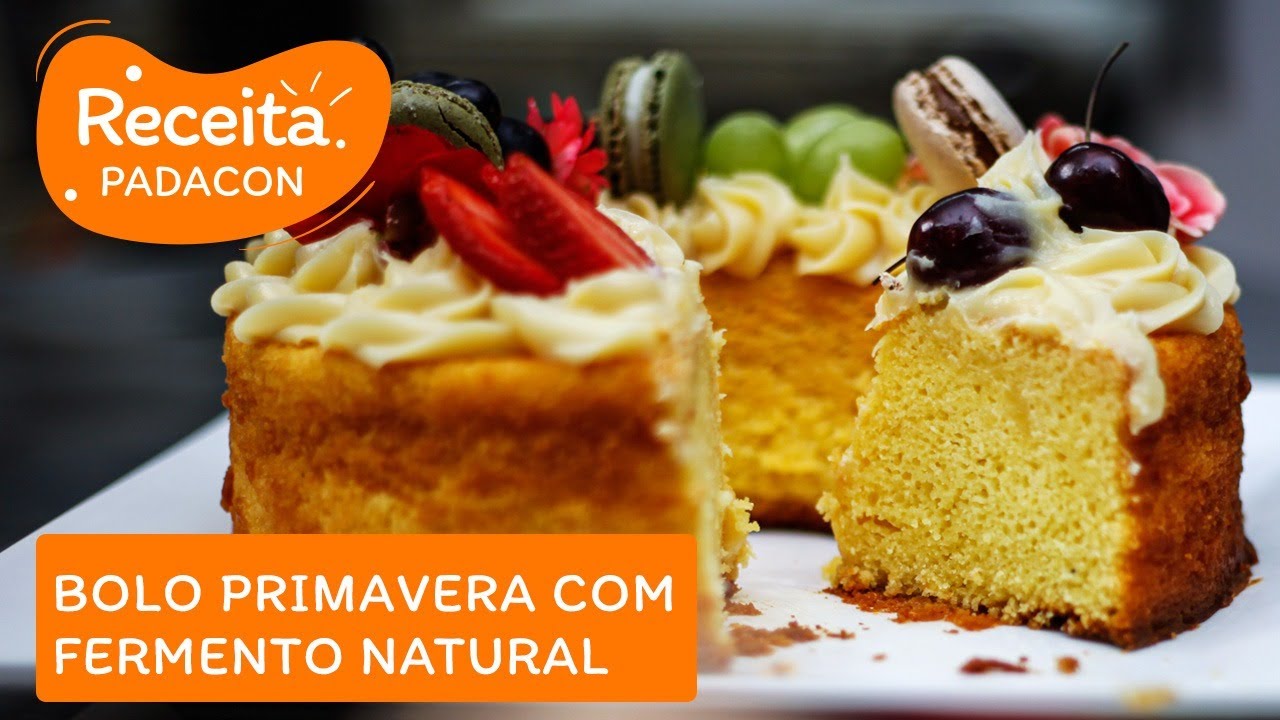 Bolo Primavera com Fermento Natural - Chef Fábio Bruno - Padacon