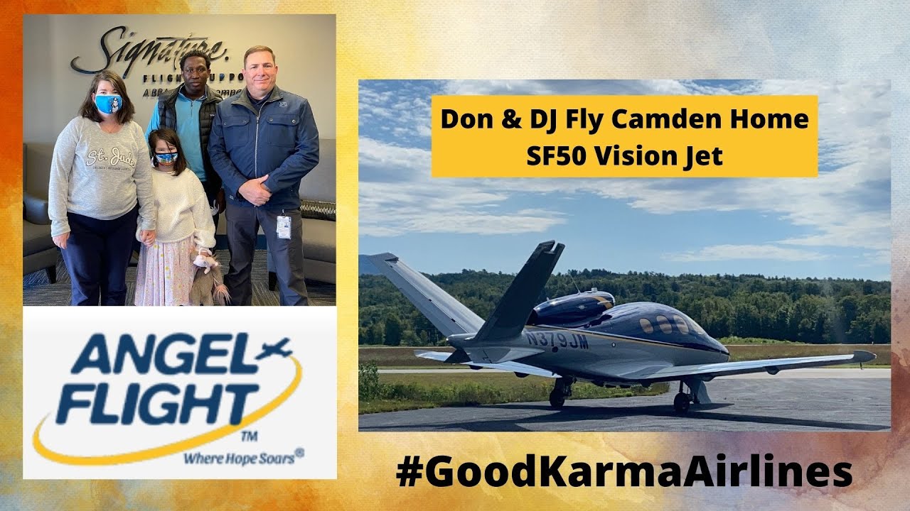 Camden's Angel Flight in a Cirrus SF50 Vision Jet