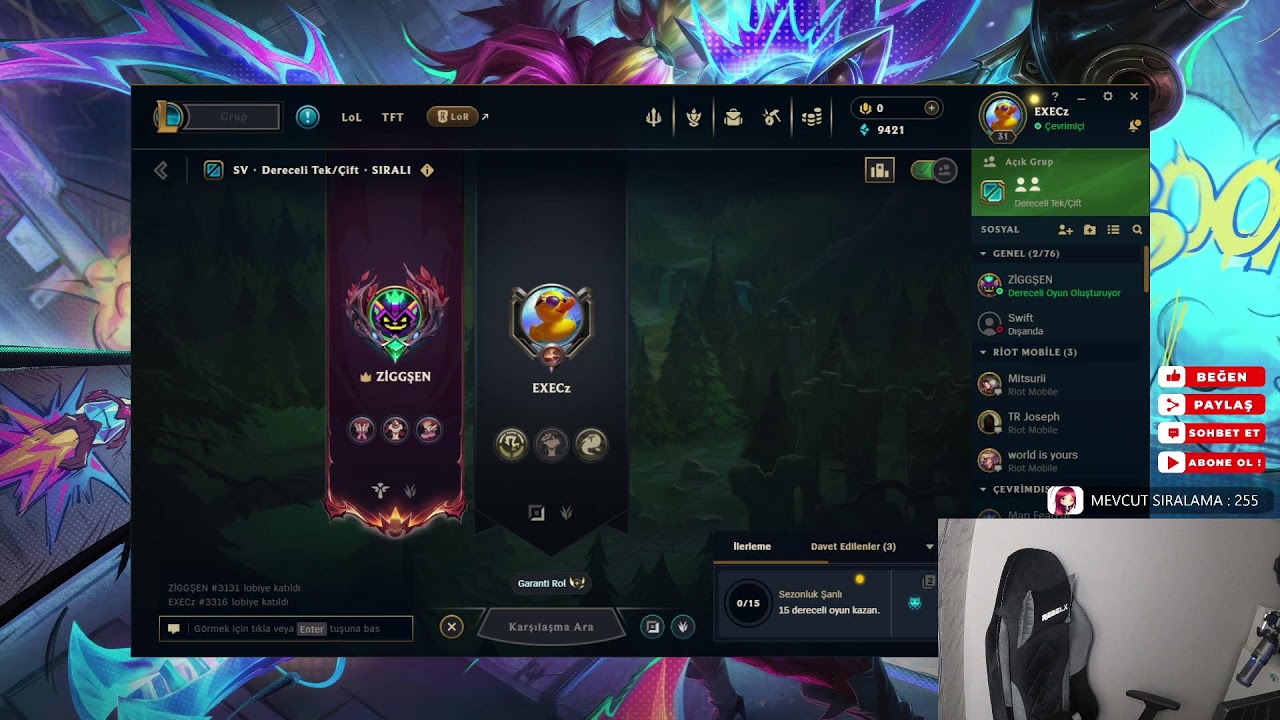 TR 1 KATARİNA SIRALAMA KASIYORUZ #leagueoflegends