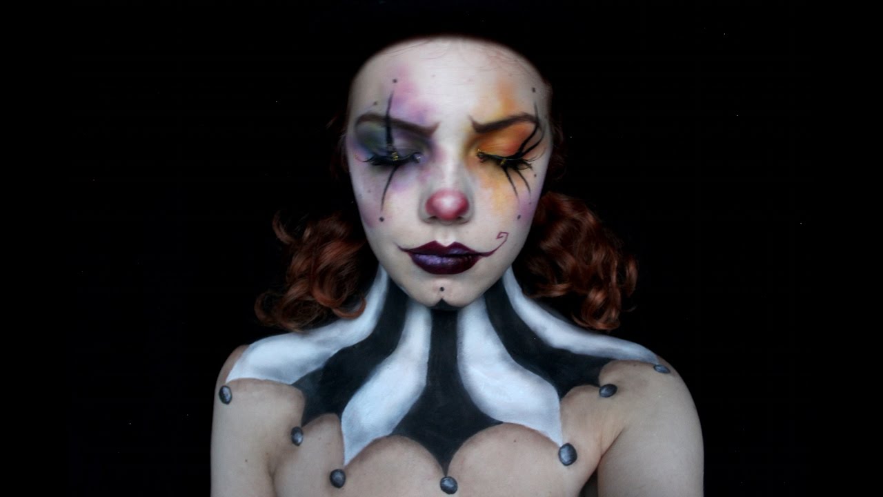 Evil ringmaster clown Burton style makeup tutorial II Halloween 2016