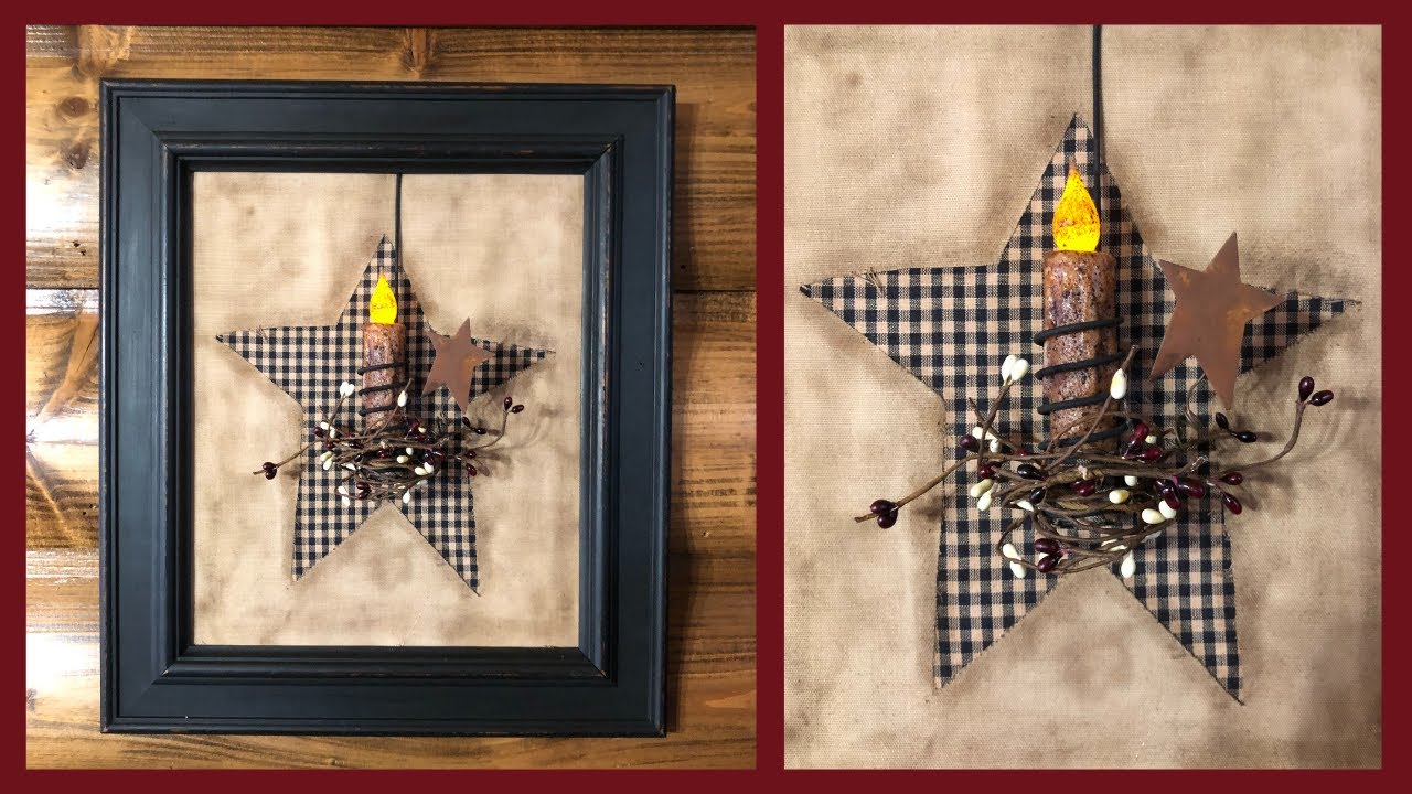 Primitive Thrift Flip With Grubby Candle DIY