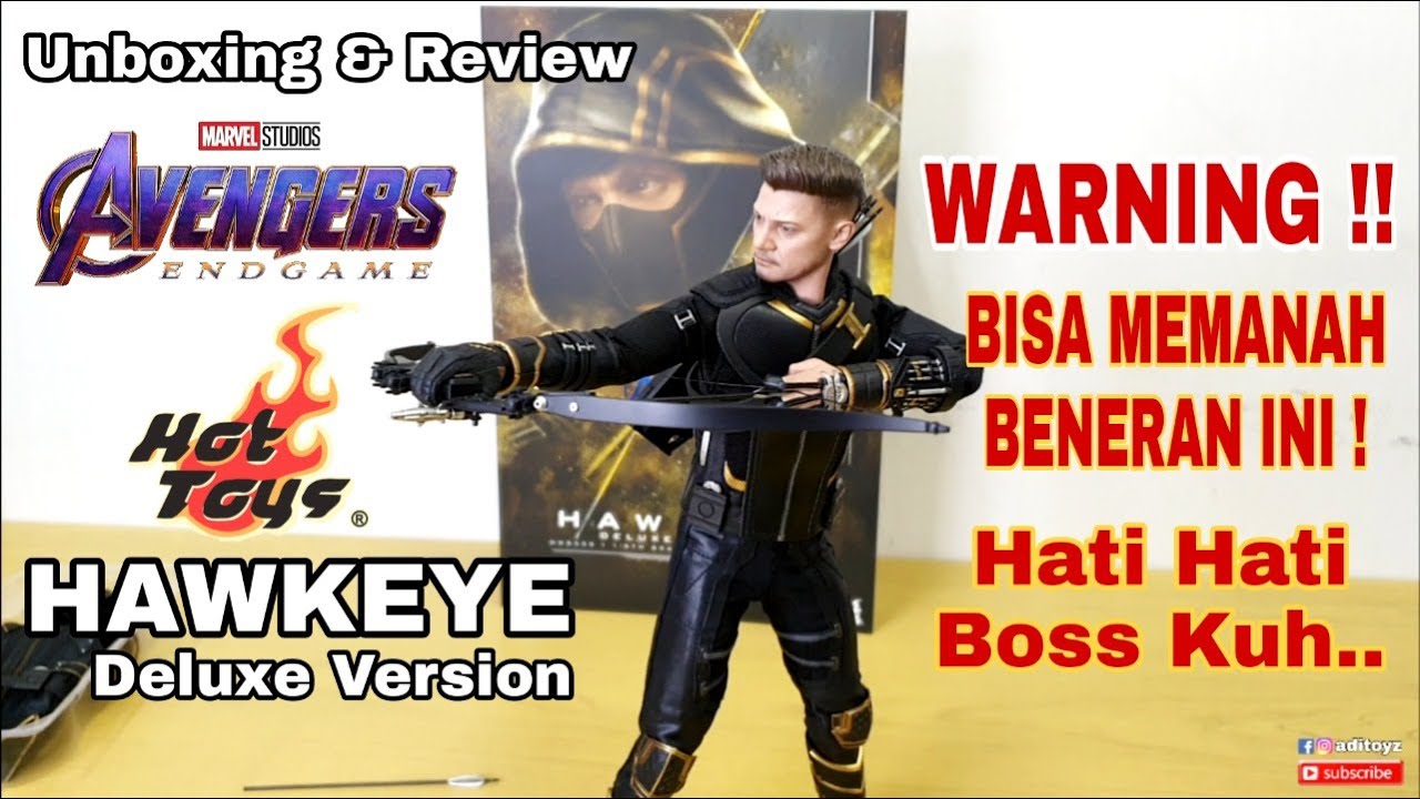 Hot Toys RONIN HAWKEYE End Game Unboxing & Review.WARNING!CAN REALLY SHOT AN ARROW! HATI2 BOSS KUH..