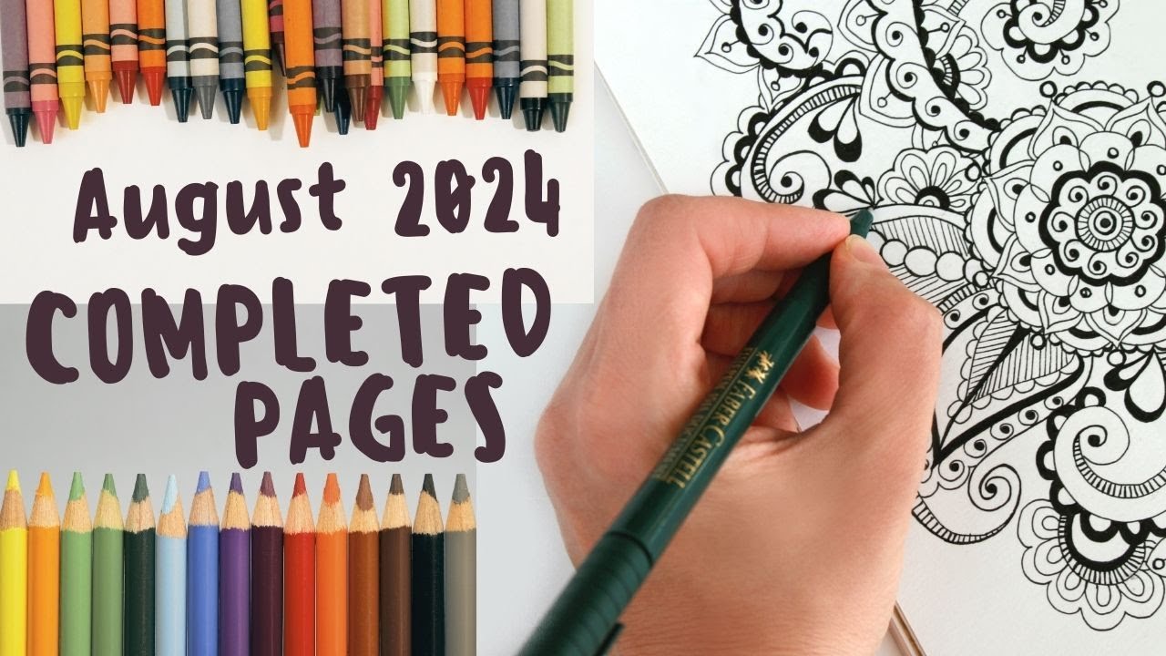 Completed Colouring Pages - August 2024