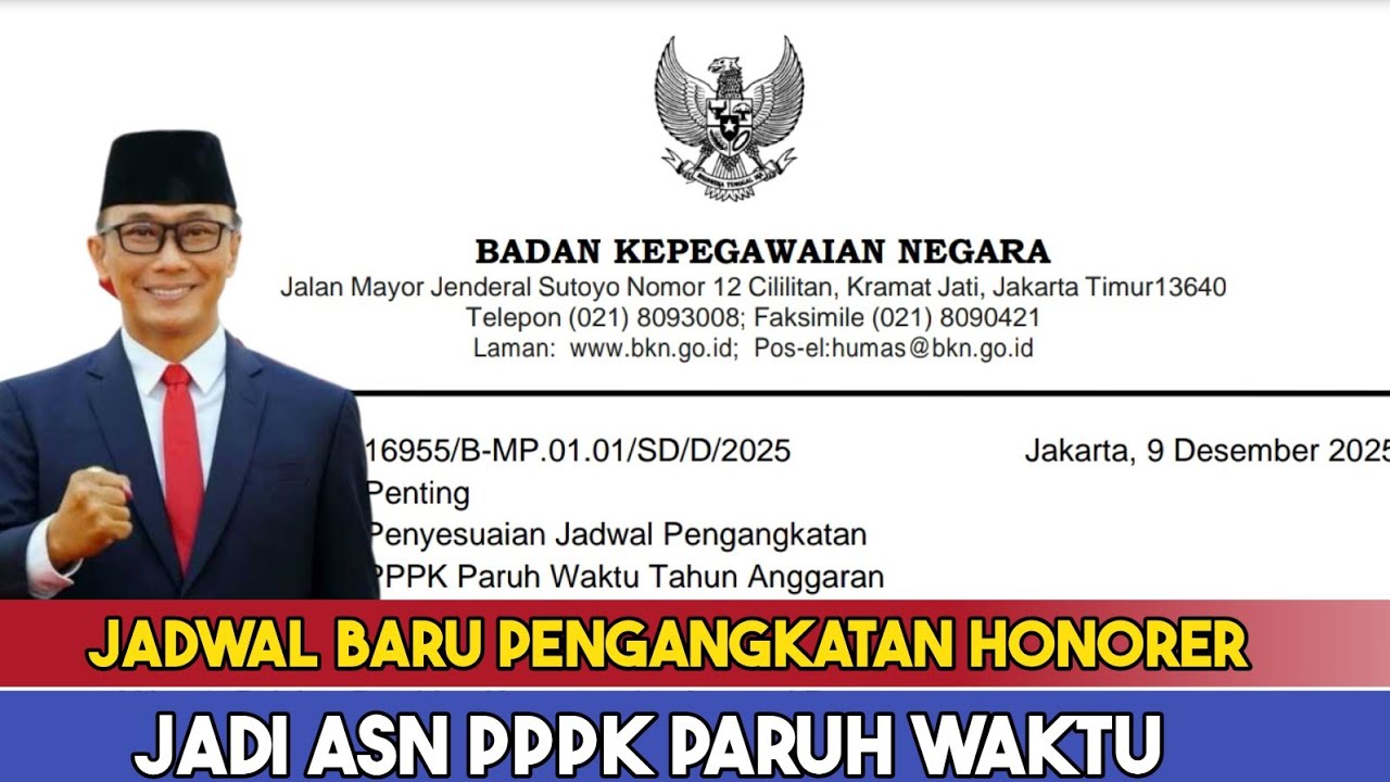 SELAMAT ‼️JADWAL  BARU PENYELESAIAN NON ASN JADI PPPK PARUH WAKTU ‼️