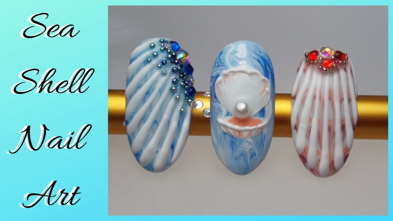 How To Create Seashell Nail Art Desings - Easy Nail Art - Summer Nails 2020