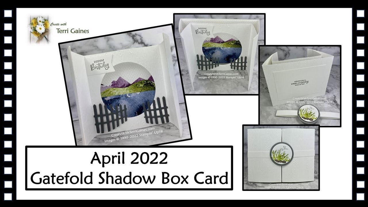 April 2022 Fun Fold Project - Gatefold Shadow Box Card