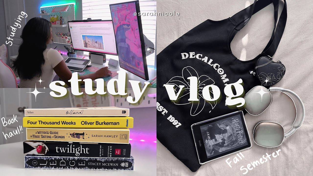 study vlog🐰| college prep, study motivation, book haul, cozy days in my life