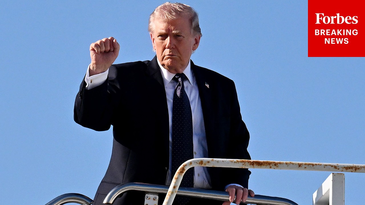 JUST IN: President Trump Departs Palm Beach, Florida, On Air Force One En Route To Washington, D.C.