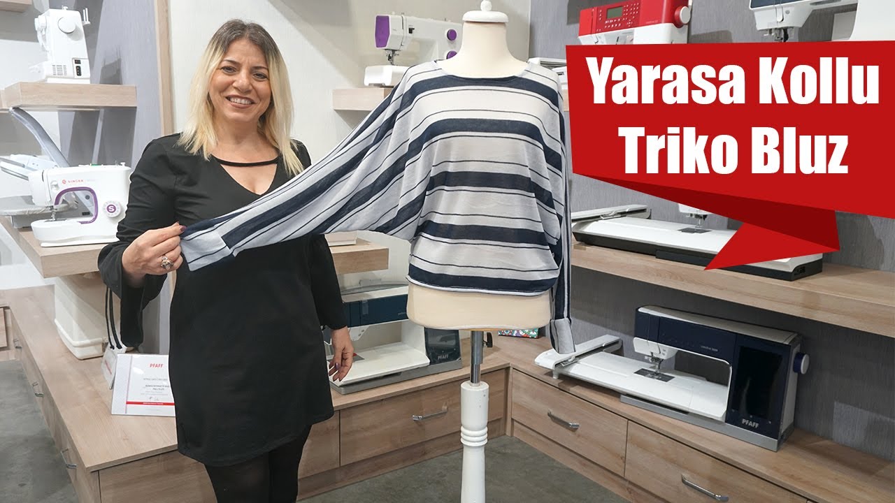 Yarasa Kollu Triko Bluz Dikimi