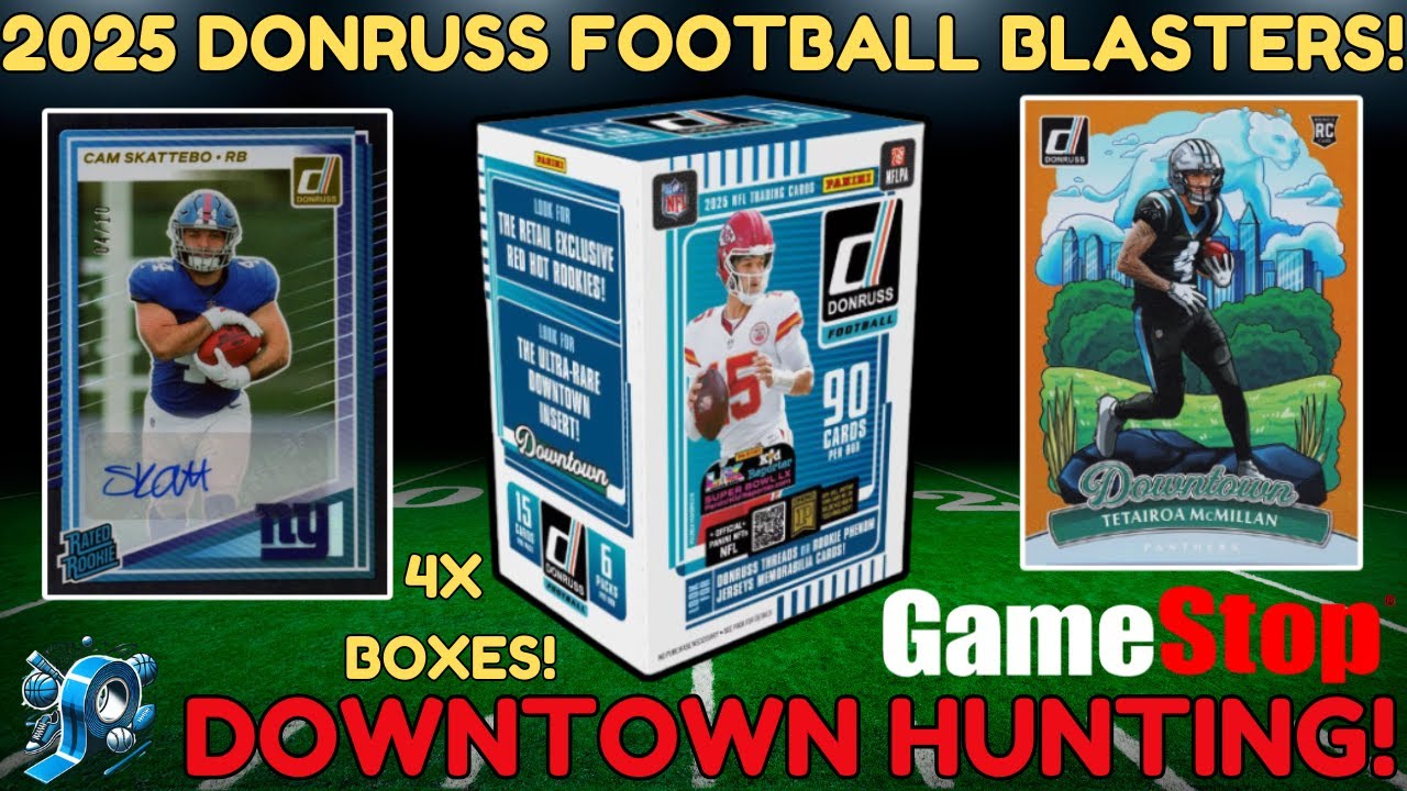 Футбольный бластер Donruss 2025 года, 🔥 Охота в центре города! (Открыто 4 коробки) 🏈👀 #nfl #panin...