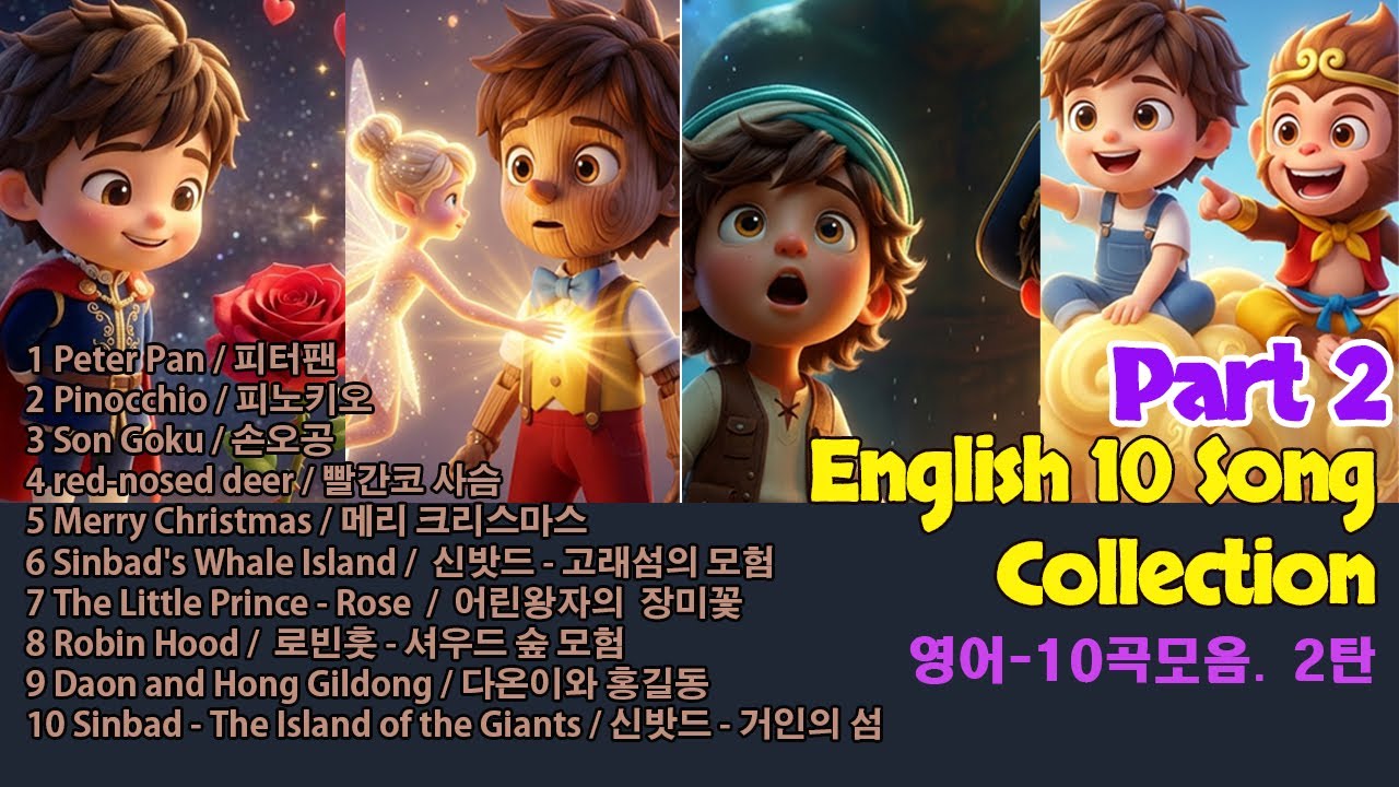 [영어동요 10곡 모음 - 2탄] 10 English Children's Songs - Part 2 동요, 어린이동요, Nursery rhymes, children's songs