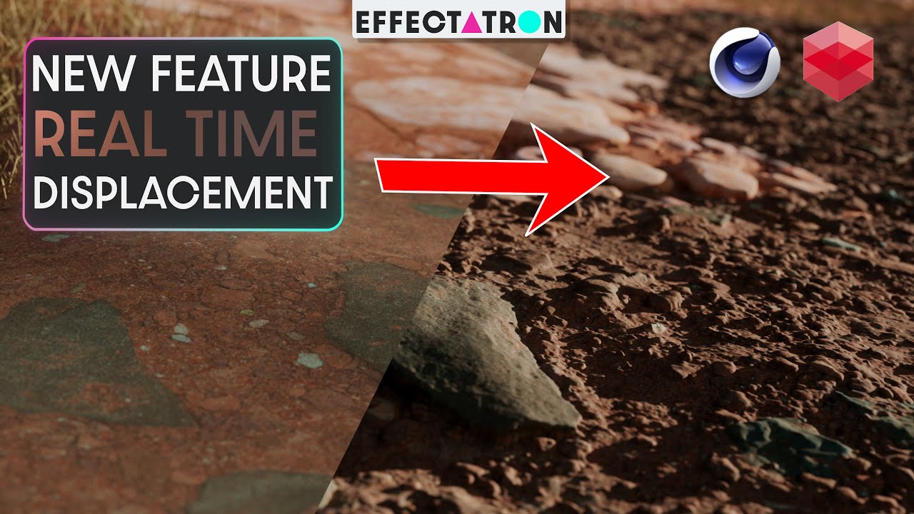 Новая функция Redshift 3.6 | Смещение в реальном времени в Cinema 4D 2024.4 | RT Renderer = Nanite?